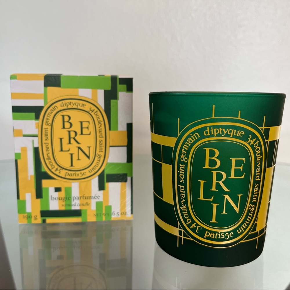 Diptyque Berlin city candle green vessel in box